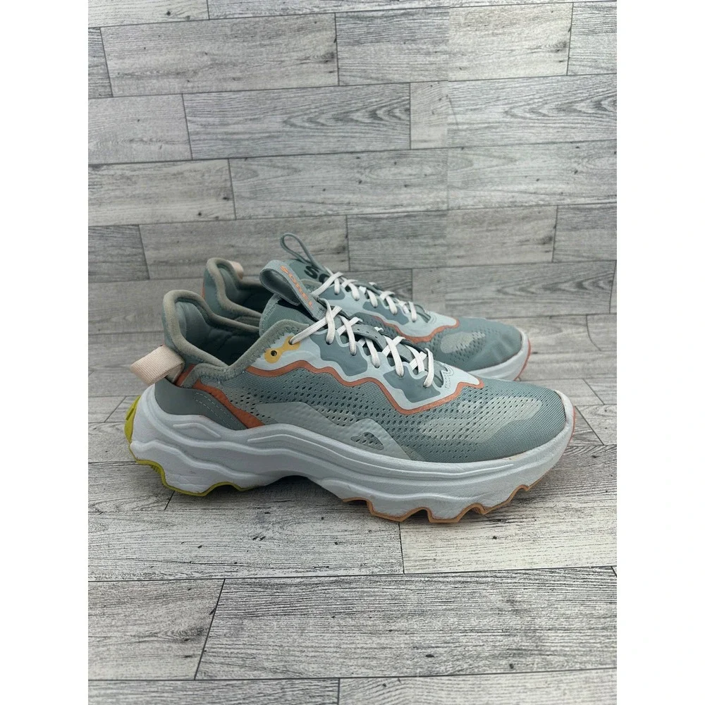 Sorel Kinetic Breakthru Sport Shoes Women's Size 9.5‎ Teal Orange White Yellow